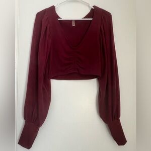Chic Maroon Women's Crop Top